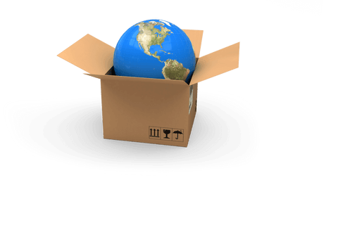 global delivery concept with transparent globe in box - Download Free Stock Videos Pikwizard.com