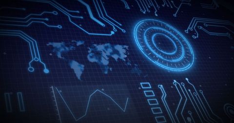 Global Data Processing and Technology Interface - Download Free Stock Images Pikwizard.com