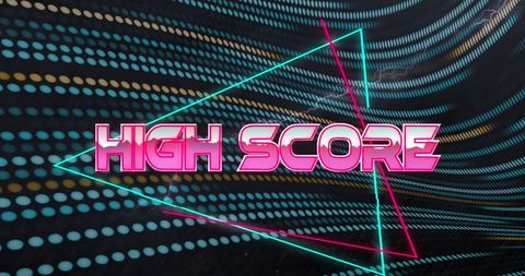 Futuristic High Score Design with Neon Elements