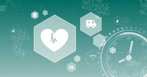 Healthcare Journey with Heartbeat and Medical Icons - Download Free Stock Images Pikwizard.com