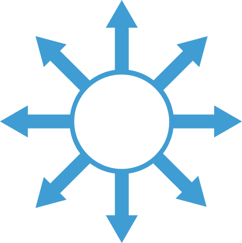 Blue Arrows Radiating from Circle on Transparent Background - Download Free Stock Videos Pikwizard.com