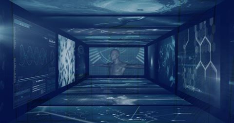 Futuristic Digital Interface for Scientific Data Research - Download Free Stock Images Pikwizard.com