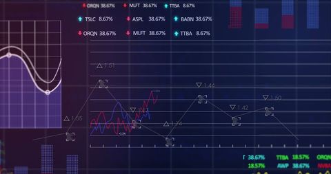 Holographic Financial Data Visualization with Stock Trends - Download Free Stock Images Pikwizard.com
