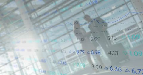 Business Team Analyzing Financial Data in Airport Setting