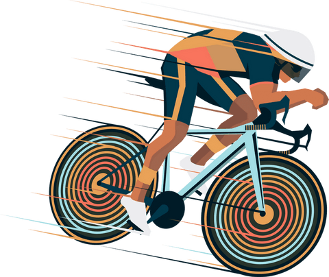 dynamic cyclist speeding on road bike with transparent background - Download Free Stock Videos Pikwizard.com