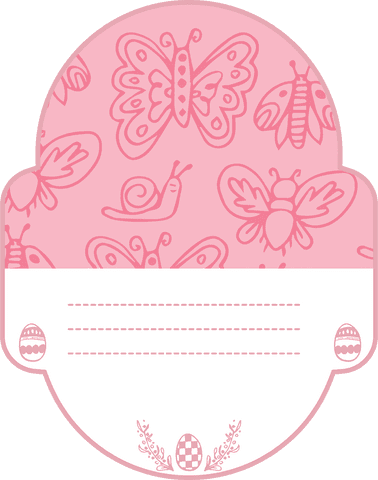 pink celebration badge with butterflies and snail on transparent background - Download Free Stock Videos Pikwizard.com