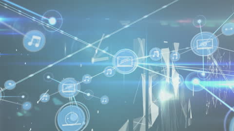 Futuristic Network Connections in a Digital Interface