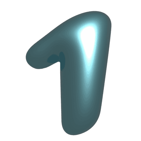 Glossy teal-cyan 3d droplet on transparent background with bright specular highlight