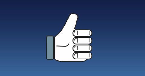 Illustration of Thumbs Up Icon on Gradient Background - Download Free Stock Images Pikwizard.com