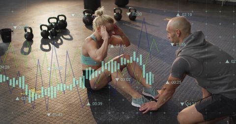 Fitness data tracking in gym training session