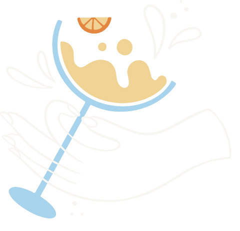 stylized hand holding refreshing cocktail illustrated - Download Free Stock Videos Pikwizard.com