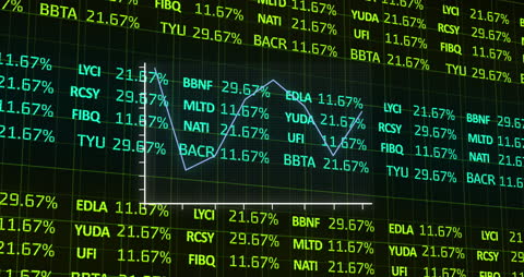 Financial Data Representation with Animated Graph Overlay