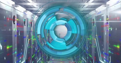 Holographic interface in data center aisle