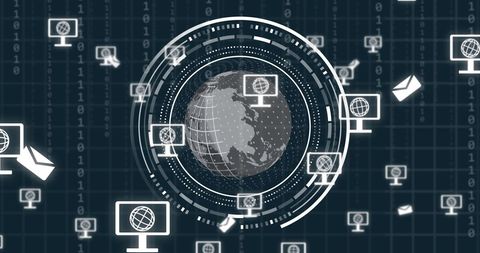 Global Data Exchange and Artificial Intelligence Concept Visualization - Download Free Stock Images Pikwizard.com