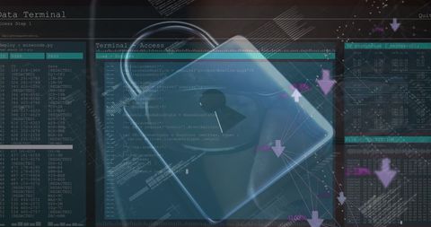 Digital Security Concept with Lock Overlay Environment - Download Free Stock Images Pikwizard.com