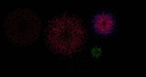 Colorful Fireworks Exploding Against Night Sky - Download Free Stock Images Pikwizard.com
