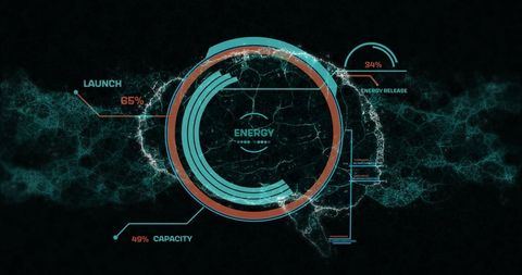 Futuristic Data Interface Visualizing Energy Dynamics - Download Free Stock Images Pikwizard.com
