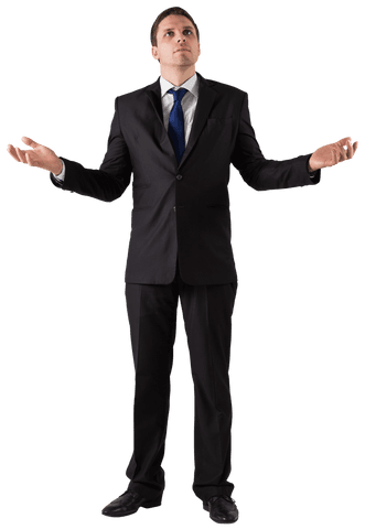 confused caucasian businessman on transparent background - Download Free Stock Videos Pikwizard.com