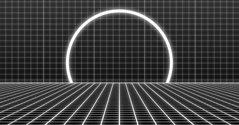 Futuristic Neon Circle and Grid Pattern - Download Free Stock Images Pikwizard.com
