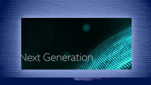 Futuristic Digital Screensaver with Next Generation Text