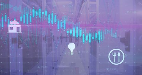 digital financial and utility interface in modern data center - Download Free Stock Images Pikwizard.com