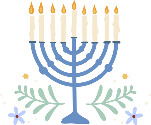 minimalist hanukkah menorah with lit candles and transparent background - Download Free Stock Videos Pikwizard.com