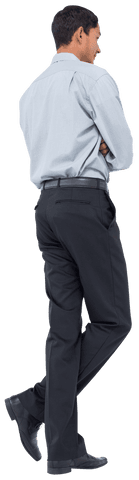 Confident Man in Formal Attire on Transparent Background