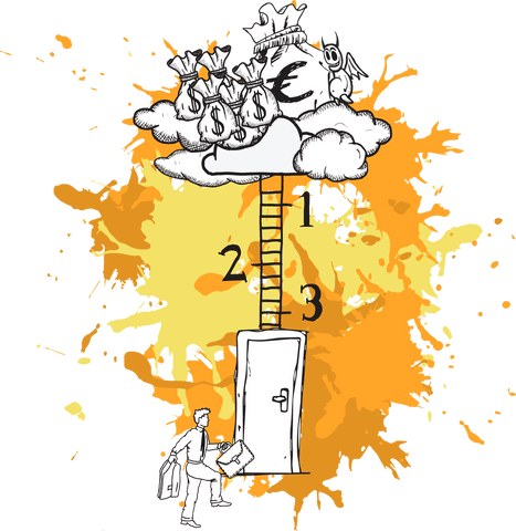 Illustration of Financial Success Ladder on Transparent Background - Download Free Stock Videos Pikwizard.com
