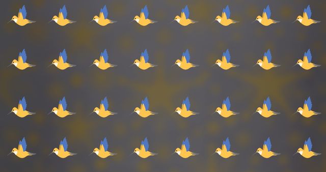 Digital Bird Pattern with Blurred Stars on Grey Background - Download Free Stock Images Pikwizard.com