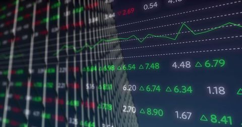 Stock Market Indicators on Cityscape Background - Download Free Stock Images Pikwizard.com