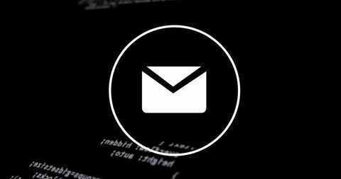 Digital Envelope Icon on Data Processing Background - Download Free Stock Images Pikwizard.com