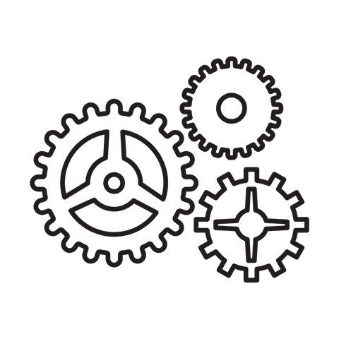 vector illustration of black gears on transparent background - Download Free Stock Videos Pikwizard.com