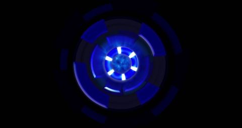 Futuristic Blue Circular Interface on Dark Background - Download Free Stock Images Pikwizard.com