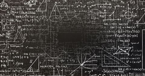 Complex Chalkboard Designs with Mathematical Equations and Diagrams - Download Free Stock Images Pikwizard.com