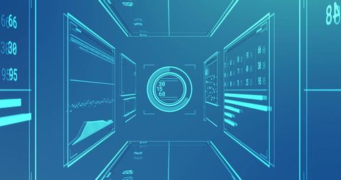 Futuristic Data Interface with Digital Graphics and HUD Elements - Download Free Stock Images Pikwizard.com