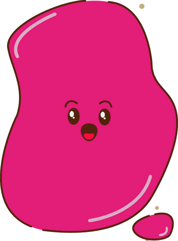 cheerful transparent pink blob character with glossy finish - Download Free Stock Videos Pikwizard.com