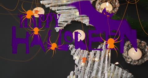 Happy Halloween Animation with Festive Decoration Background