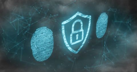Biometric Fingerprint Security Shielded by Digital Network Technology - Download Free Stock Images Pikwizard.com