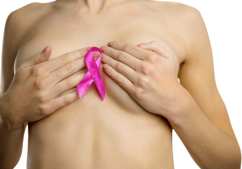 Transparent Concept of Breast Cancer Awareness With Pink Ribbon