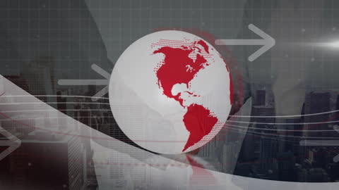 Global Business Network and Data Integration Concept