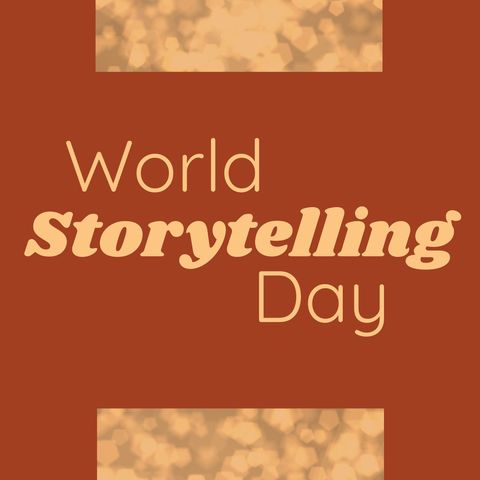 World Storytelling Day Graphic with Artful Lens Flares - Download Free Stock Templates Pikwizard.com
