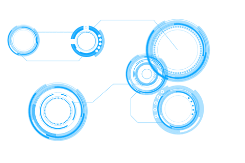 Blue Transparent Digital Scanning Circles Vector Interface Design - Download Free Stock Videos Pikwizard.com