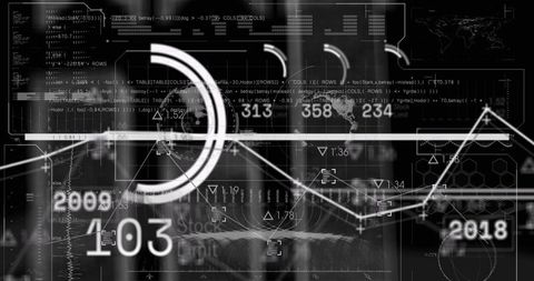 futuristic data visualization interface with hud elements - Download Free Stock Images Pikwizard.com