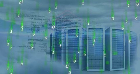 Digital financial data processing with server banks