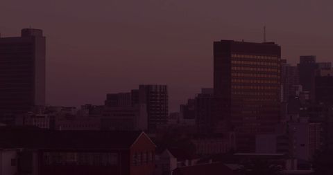 Database Recovery and Data Analysis Displayed Over Cityscape at Dusk - Download Free Stock Images Pikwizard.com