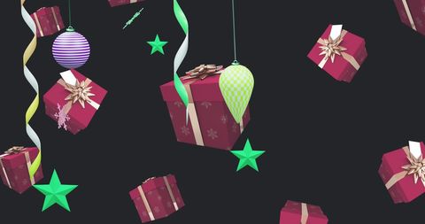Festive Christmas Celebrations with Gifts and Ornaments - Download Free Stock Images Pikwizard.com