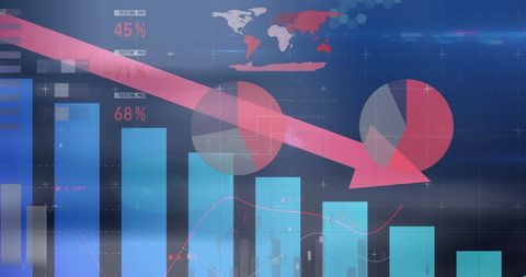 Financial Data Analysis and Market Trends Visualization - Download Free Stock Images Pikwizard.com