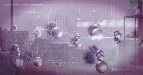 Futuristic Urban Network Overlay and Digital Connection