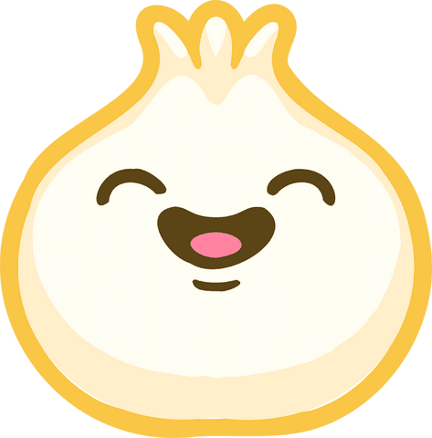 smiling dumpling character on transparent background - Download Free Stock Videos Pikwizard.com