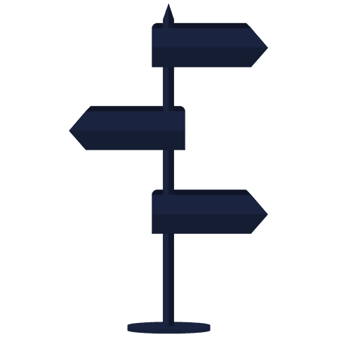 dark blue guideposts on transparent background for directions - Download Free Stock Videos Pikwizard.com